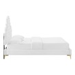 twin platform bed with storage and headboard Modway Furniture Beds White
