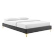 queen platform bed frame with storage Modway Furniture Beds Charcoal