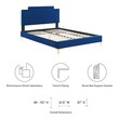 king size wood bed frame Modway Furniture Beds Navy