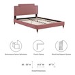 platform upholstered bed frame Modway Furniture Beds Dusty Rose