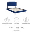 queen bed frame with storage drawers Modway Furniture Beds Navy