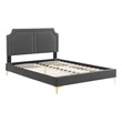twin xl floor bed Modway Furniture Beds Charcoal