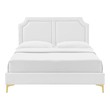 king bed frame with storage with headboard Modway Furniture Beds White