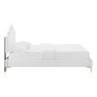 twin floor bed Modway Furniture Beds White