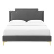 king bedframes Modway Furniture Beds Charcoal