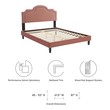 fabric king bed Modway Furniture Beds Dusty Rose