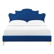 walnut queen bed frame Modway Furniture Beds Navy