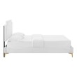 queen size platform bed frame with storage Modway Furniture Beds White