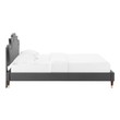 white twin size headboard Modway Furniture Beds Charcoal