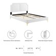 queen size bed frame with headboard and storage Modway Furniture Beds White