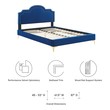 fabric platform bed king Modway Furniture Beds Navy