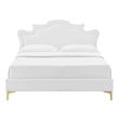king bed frame with high headboard Modway Furniture Beds White