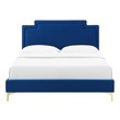twin box spring and frame Modway Furniture Beds Navy