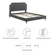 twin xl adjustable bed frame Modway Furniture Beds Charcoal