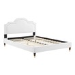 king bed frame with headboard modern Modway Furniture Beds White