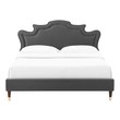 queen adjustable bed frame with headboard Modway Furniture Beds Charcoal