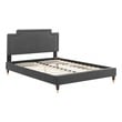 white upholstered bed frame king Modway Furniture Beds Charcoal