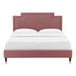 black bed base queen Modway Furniture Beds Dusty Rose