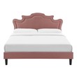 bed with fabric headboard Modway Furniture Beds Dusty Rose