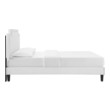 king bed frame with headboard wood Modway Furniture Beds White