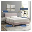 twin bed with drawers and headboard Modway Furniture Beds Pink