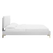 metal and wood bed frame queen Modway Furniture Beds White