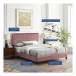 white wooden single bed with storage Modway Furniture Beds Dusty Rose