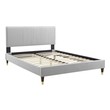 white platform bed frame Modway Furniture Beds Light Gray