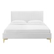 king size wood platform bed frame Modway Furniture Beds White