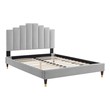 king bed frame with storage with headboard Modway Furniture Beds Light Gray