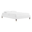 queen platform bed frame size Modway Furniture Beds White