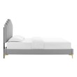 black bed base queen Modway Furniture Beds Light Gray
