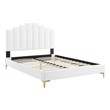 cream king bed Modway Furniture Beds White