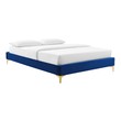 king bed frame with headboard modern Modway Furniture Beds Navy