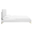 tufted bed frame king Modway Furniture Beds White