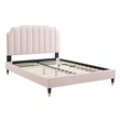 twin leather headboard Modway Furniture Beds Pink