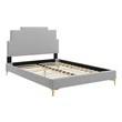 king bed frame with storage Modway Furniture Beds Light Gray