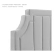 fabric platform bed frame Modway Furniture Beds Light Gray