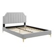black twin platform bed Modway Furniture Beds Light Gray