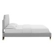 twin size floor bed Modway Furniture Beds Light Gray