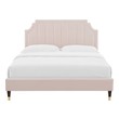 twin upholstered platform bed frame Modway Furniture Beds Pink