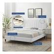 full size platform bed with headboard Modway Furniture Beds White