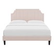 black wood bed frame king Modway Furniture Beds Pink
