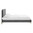 white metal twin bed frame Modway Furniture Beds Charcoal