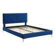 queen bed frame with headboard black Modway Furniture Beds Navy