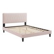 white velvet king bed Modway Furniture Beds Pink