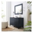 6 drawer dresser dark wood Modway Furniture Bedroom Sets Blue