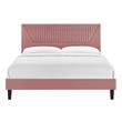 upholstered king bed frame with storage Modway Furniture Beds Dusty Rose
