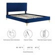 buy queen bed base Modway Furniture Beds Navy