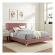 twin size floor bed frame Modway Furniture Beds Dusty Rose